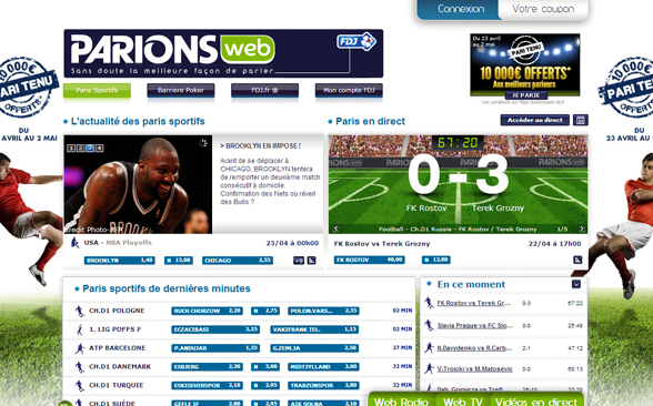 parionsweb liste parions sport