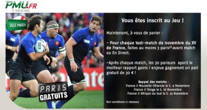 Rugby: PMU 2700€ paris gratuits
