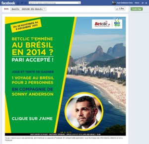 Facebook BetClic Brésil