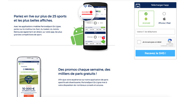 Application mobile parions sport android