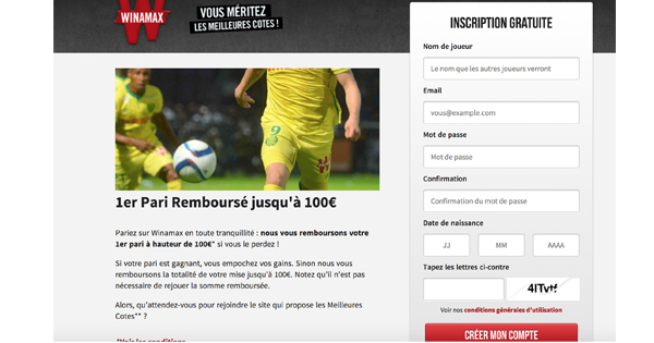 Ouvrir compte Winamax